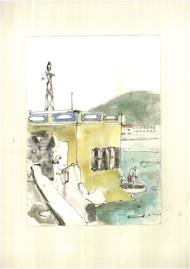 Watercolors of  Pavlos Habidis from  IMVROS-TENEDOS islands collection.